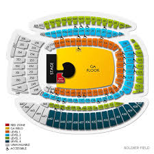 soldier field seating plan soldier field concert seating