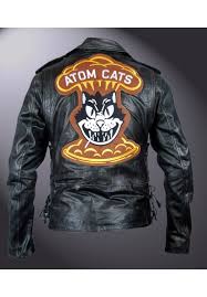 Fallout 4 Atom Cat Jacket Fallout 4 Costume Greaser Jacket Greaser Jacket Celebrities Leather Jacket Black Motorcycle Jacket