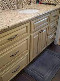 Master Bath Cabinets Done In General Finishes Millstone Milk Paint And Gf Van Bathroom Cabinet Makeover Diy Bathroom Cabinet Makeover