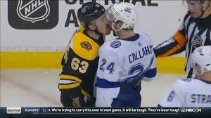As the bruins warm up for their game against the senators, brad marchand spots his young daughter along the glass and has a tender momentfor the latest. Stop Licking Opponents Nhl Tells Bruins Forward Brad Marchand National Globalnews Ca