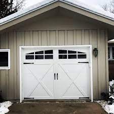 Excellent Example Of Farm House Style Garage Door Coachman Collection Design 21 Arch 3 Windows Modern Insulation R Va In 2021 Garage Doors House Styles Garage Style