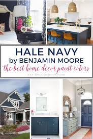 Thinking of benjamin moore hamilton blue for the house, cream colored trim, cochineal red door, and was thinking black. The Best Home Decor Paint Colors Hale Navy The Turquoise Home
