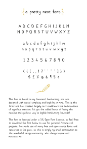 With more fonts available more readily than at any other time in history, it's easy to become overwhelmed and throw variations at the project. Pretty Neat Free Font Fribly Handwriting Alphabet Print Handwriting Cute Handwriting