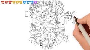 Mario is the protagonist from a popular nintendo video game franchise. Speed Drawing Super Mario Odyssey Bowser Ship To Castle Drawing Coloring Pages Videos For Kids Youtube