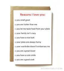 Funny Anniversary Card Love Card For Boyfriend Girlfriend Husband Wife Reasons I Love You Birthday Cards For Boyfriend Funny Anniversary Cards Reasons I Love You