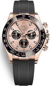 The rose gold rolex daytona is the ultimate tool watch for those with a passion for driving and speed. 116515ln Rolex Daytona Everose Gold Pink Black Dial Rubber Watch Rolex Cosmograph Daytona Rolex Watches Rolex Watches For Men