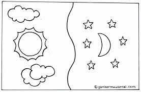 Mewarnai bulan bintang matahari / gambar mewarnai bintang belajar. Gambar Matahari Bulan Bintang