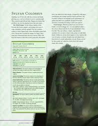 I Really Do Spoil You Guys You Know That Right The Sylvan Colossus Is Something I Came Up With Some Time Ago S D D Dungeons And Dragons Dnd 5e Homebrew Dnd