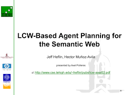 Find some longer posts on doingthingswithdata.wordpres… Lcw Based Agent Planning For The Semantic Web