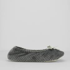 Popcorn Ladies Ballet Slippers Grey