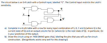 Solved The Circuit Below Is An S R Latch With A Control I Chegg Com