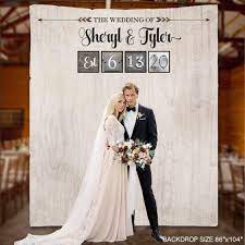 Wedding Backdrop Rustic Wood Personalized Wedding Backdrop Etsy Wedding Backdrop Booth Wedding Rustic Wedding Backdrops