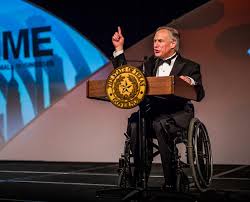 He has used a wheelchair ever since. Greg Abbott Credit Scott Ball San Antonio Report