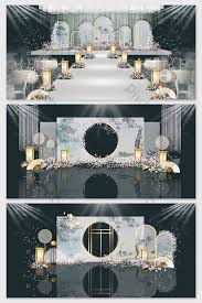 Modern Fashion New Chinese Wedding Effect Picture Pikbest Decors 3d Models Wedding Decor C Wedding Backdrop Design Wedding Stage Design Chinese Wedding Decor