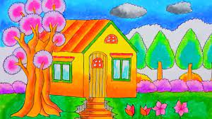 Lukisan rumah yang paling bagus. Cara Menggambar Rumah Yang Bagus How To Draw House Youtube