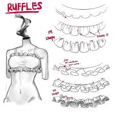 In diesem schritt darfst du ganz viele zick zack linien zeichnen. Image Result For Ruffles Drawing Art Kleider Zeichnen Kleidung Zeichnen Zeichnung Tutorial