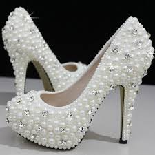 Womens Crystal Pearl Wedding Shoes Pearl Wedding Shoes Wedding Shoes Bridal Shoes