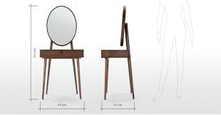 Penn Dressing Table Dark Stain Ash Chene Sombre Coiffeuse