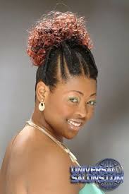 Updo Hairstyle Hairstyle with Color and Twist from Ayanna Graves