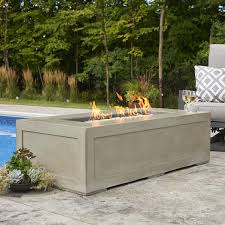 It is recommended that the fire pit be stored. The Outdoor Greatroom Company Cove 54 Inch Linear Propane Gas Fire Pit Table With 42 Inch Crystal Fire Burner Natural Grey Cv 1242 Bbqguys