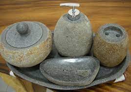 Once filled with tinctures and remedies, accessories like these lined the shelves. Stone Bathroom Accessories Ideas On Foter