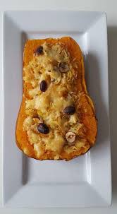 Butternut Farcie Au Riz Poulet Champignons Noisettes Assiette Coquette Butternut Farcie Poulet Aux Champignons Riz Au Poulet