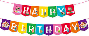 Cocomelon family theme photo backdrops children birthday party photography background for photo studio banner kids balloons. Toys Games Cocomelon Inspired Happy Birthday Banner Gaming Party Supplies For Kids And Adults Birthday Party Decorations Party Supplies