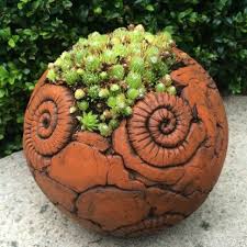 Garden Ball With Hauswurz Pottery In 2019 Pottery Pots Ceramics Ceramic Planters