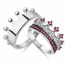 King Queen Promise Rings Beautiful Rings Promise Rings For Couples Wedding Rings