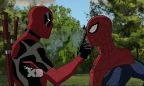 Spider Man And Deadpool Nose Boop Deadpool Spiderman Deadpool And Spiderman