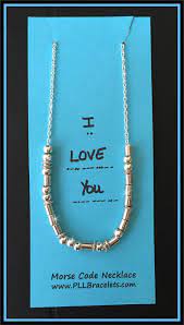 Morse Code Silver Necklace I Love You And Customizable Morse Code Necklace Good Luck Necklace Morse Code
