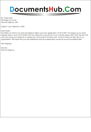 Loan Rejection Letter