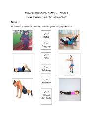 Latihan isotonik • melibatkan pemendekan. Daya Tahan Dan Kekuatan Otot Worksheet