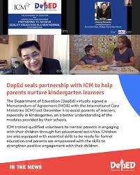 The department of education is the executive department of the philippine government responsible for ensuring access to, promoting equity in. Deped Partnership With Icm To Help Train Parents For Distance Learning