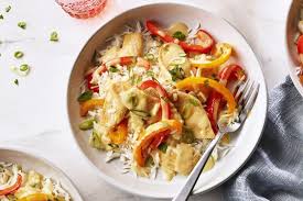 Peanut 20chicken 20and 20peppers Stuffed Peppers Peanut Chicken Cooking Recipes