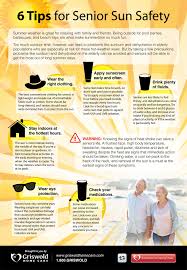 6 Tips For Senior Sun Safety Sunsafety Infographic Senior Health Home Health Care Home Health