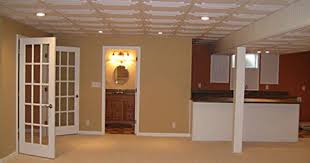 Stratford Ceiling Tile Installed In A Basement By Ceilume Smart Ceiling Tiles Via Flickr Drop Ceiling Basement Dropped Ceiling Basement Layout