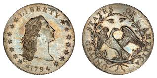 1794 Flowing Hair Silver Dollar Silver Plug Unique And