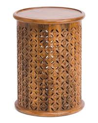Hand Carved Mango Wood Accent Table Decor Marshalls In 2020 Carved Table Wood Accent Table Accent Table Decor