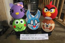Cara membuat lampion benang jahit. Lampion Benang Karakter Lucu 085859027984 Home Decor Facebook