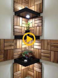 Cool Wood Tile Corner Shelving Decor Cornercabinet Decorating Shelves Pallet Home Decor Pooja Room Door Design