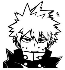 Black And White Manga Stickers My Hero Academia Katsuki Bakugou Car Laptop Window Sticker Decal In 2020 Anime Decals Black And White Stickers Anime Stickers