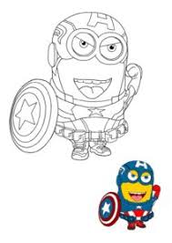 Coloriage de chatton mignon chaton. Coloriage Minion Avengers Captain America 4 Coloriages A Imprimer Gratuits 2020