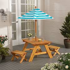 Outdoor Table W Benches Umbrella Find Out More About The Great Product At The Image Link Note I Kids Picnic Table Kids Outdoor Table Kids Outdoor Furniture
