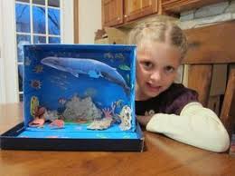 Biome In A Box Project Marine Biome Out Of A Shoebox Just Before Thanksgiving She Brought Home A Sheet Saying They Were To Habitats Projects Ocean Projects Ecosystems Diorama