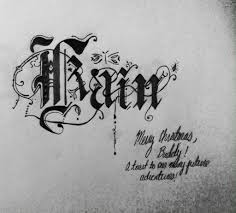 Check spelling or type a new query. Kain In Calligraphy Old English Style By Lunawendy99 On Deviantart