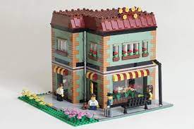 Lego Moc Moc 3906 Modular Flower Shop Building Instructions And Parts List Shop Lego Lego Projects Lego Modular
