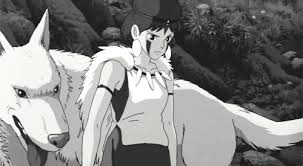 Images tagged anime wolf girl. Anime Black And White Studio Ghibli Hayao Miyazaki Wolf Love