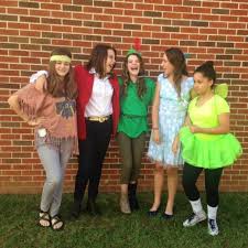 Tiger Lily Captain Hook Peter Pan Wendy Tinker Bell Disney Group Costumes Best Friend Halloween Costumes Captain Hook Costume