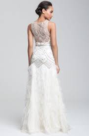 Sue Wong Feather Beaded Gown Nordstrom Wedding Dress With Feathers Wedding Dresses Beaded Used Wedding Dresses